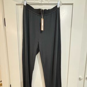 SKIMS Ribbed  Soot black cotton Pants